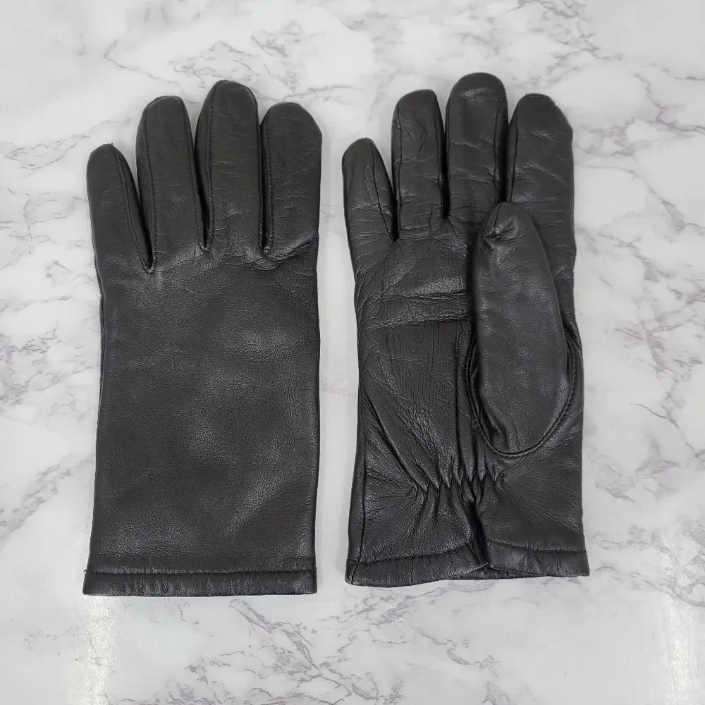 Preston & York Black Leather Driving Gloves